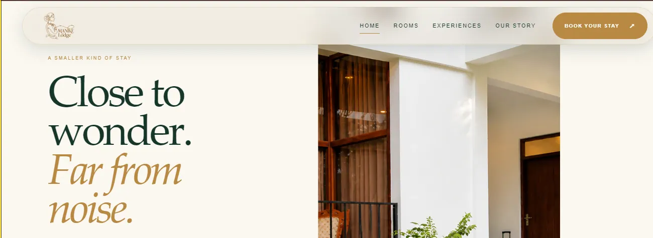 Manike Lodge website story page